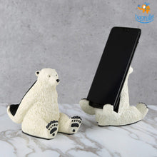 Load image into Gallery viewer, Polar Bear Ceramic Mobile Stand