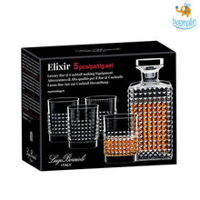 Load image into Gallery viewer, Italian Crystal Glass Whiskey Set - 5 pcs
