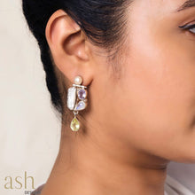 Load image into Gallery viewer, Hana Gemstone and Pearl Earrings