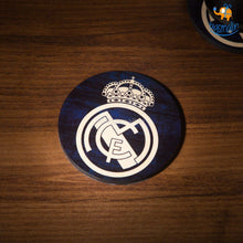 Load image into Gallery viewer, Real Madrid Wooden Coasters - Set of 4