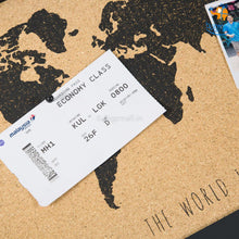Load image into Gallery viewer, World Map Corkboard With Frame