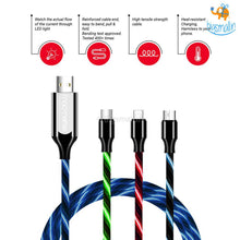 Load image into Gallery viewer, Illume 3 in 1 LED Charging Cable