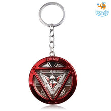 Load image into Gallery viewer, Iron Man Arc Reactor Keychain - Glow in the dark