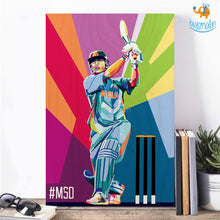 Load image into Gallery viewer, M S Dhoni Printed Wooden Frame ( 17.6 x 11.6 inches)