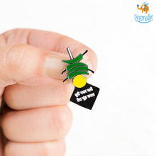 Load image into Gallery viewer, Nimbu Mirchi Metallic Lapel Pin