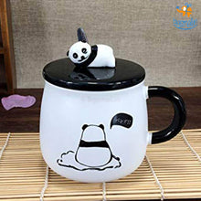 Load image into Gallery viewer, Panda Mug With 3D Lid and Spoon