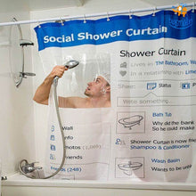 Load image into Gallery viewer, Social Media Shower Curtain
