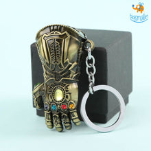Load image into Gallery viewer, Thanos Infinity Gauntlet Metallic Keychain