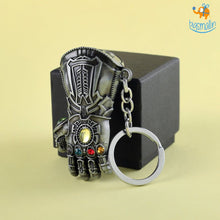Load image into Gallery viewer, Thanos Infinity Gauntlet Metallic Keychain