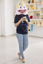 Load image into Gallery viewer, Unicorn Hoodie Neck Pillow