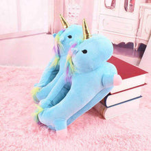 Load image into Gallery viewer, Unicorn Plush Slippers