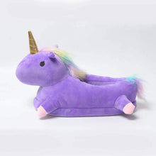 Load image into Gallery viewer, Unicorn Plush Slippers