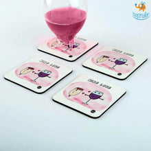 Load image into Gallery viewer, Wine Love Coasters (With Holder) - Set of 4