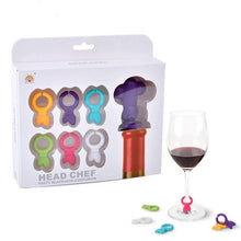 Load image into Gallery viewer, Wine Stopper With Glass Markers