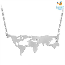 Load image into Gallery viewer, World Map Necklace