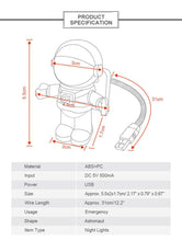 Load image into Gallery viewer, Astronaut USB Night Light
