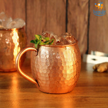 Load image into Gallery viewer, Barrel-Shaped Copper Mugs - Set of 2
