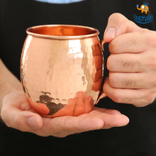 Load image into Gallery viewer, Barrel-Shaped Copper Mugs - Set of 2
