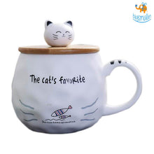 Load image into Gallery viewer, Kitty Mug With Lid &amp; Spoon
