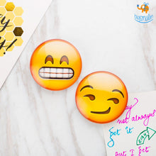 Load image into Gallery viewer, Emoji Crystal Glass Fridge Magnets- Set of 2

