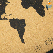Load image into Gallery viewer, World Map Corkboard With Frame
