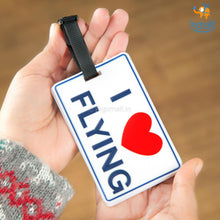 Load image into Gallery viewer, I Love Flying Luggage Tag
