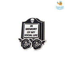 Load image into Gallery viewer, In Memory Of My Social Life Lapel Pin
