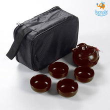 Load image into Gallery viewer, Portable Japanese Tea Set With Wooden Tray
