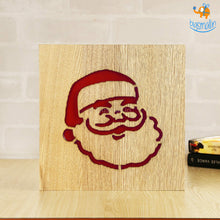 Load image into Gallery viewer, Wooden Santa Claus Lamp
