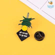 Load image into Gallery viewer, Nimbu Mirchi Metallic Lapel Pin
