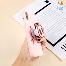 Load image into Gallery viewer, Piggy Phone Iphone Cover with Pop Socket
