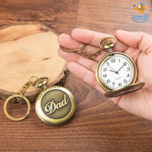 Load image into Gallery viewer, Vintage Dad Pocket Watch Keychain
