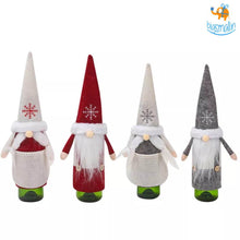 Load image into Gallery viewer, Santa Claus Felt Wine Bottle Covers - Set of 2
