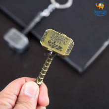 Load image into Gallery viewer, Spinning Thor Hammer Keychain
