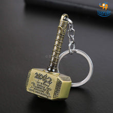 Load image into Gallery viewer, Spinning Thor Hammer Keychain
