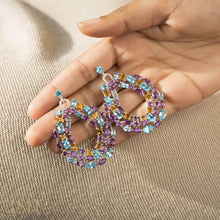 Load image into Gallery viewer, Starry Sea Teardrop Semi-Precious Earrings
