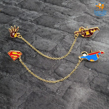 Load image into Gallery viewer, Superhero Chain Brooch Pin
