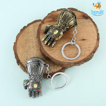 Load image into Gallery viewer, Thanos Infinity Gauntlet Metallic Keychain
