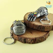 Load image into Gallery viewer, Thanos Infinity Gauntlet Metallic Keychain
