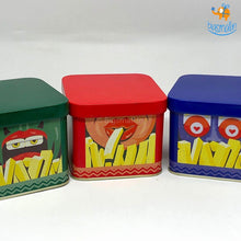 Load image into Gallery viewer, Quirky Tin Storage Boxes - Set of 3
