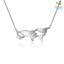 Load image into Gallery viewer, World Map Necklace
