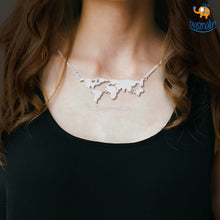 Load image into Gallery viewer, World Map Necklace

